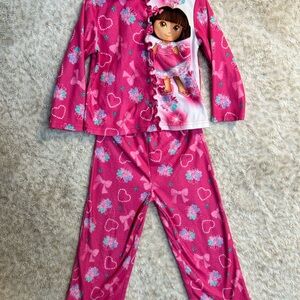Y2K Dora The Explorer 2 piece pajama set 2014 Dora long sleeve pajama set